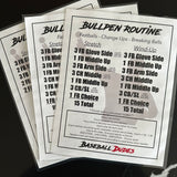 Laminated Bullpen Routines