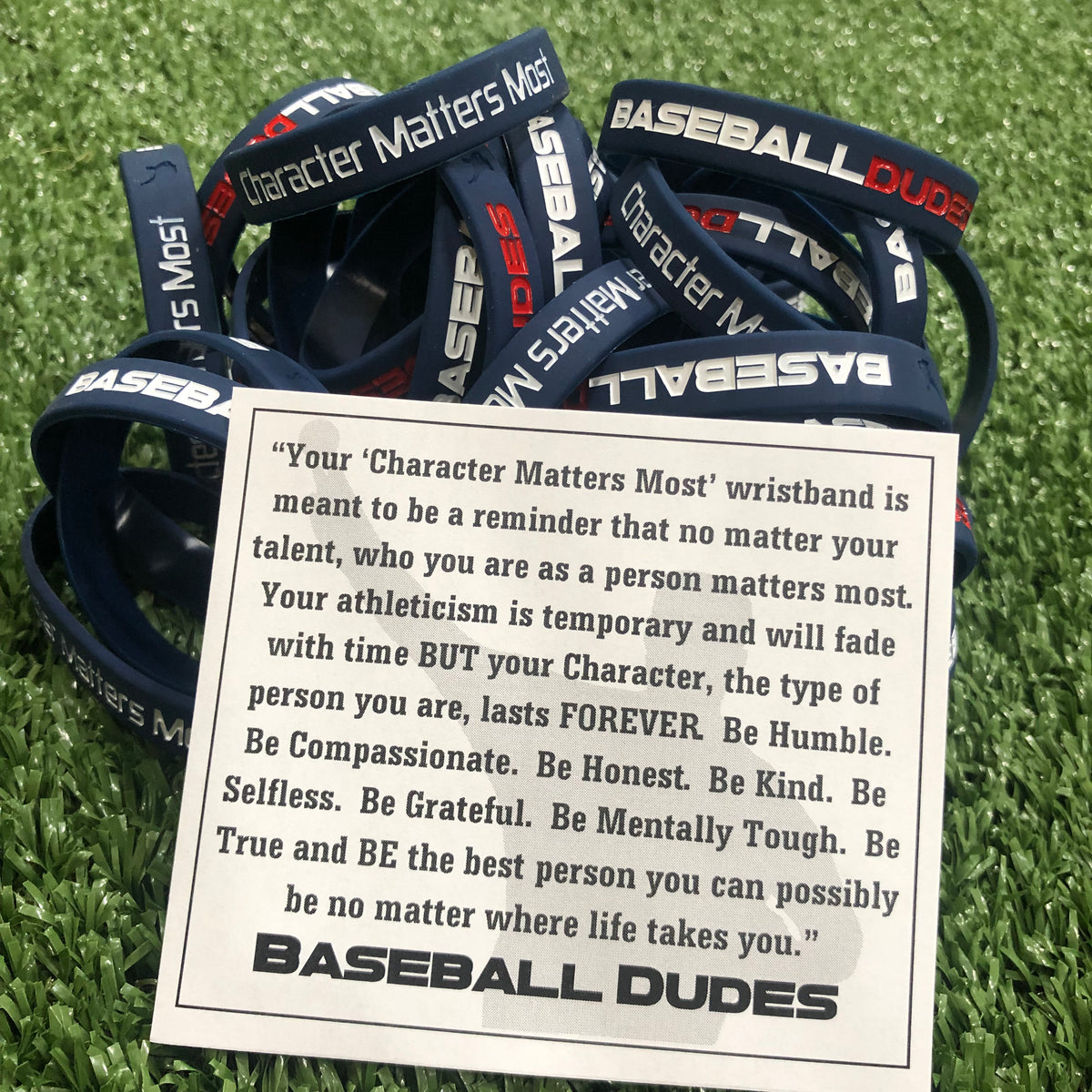Character Matters Most Wristband – Baseball Dudes